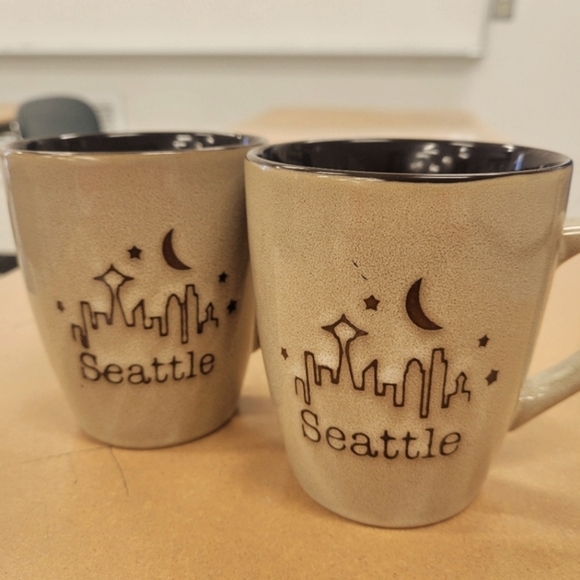 SNCO ☕SET of 2 "Seattle Coffee Capital Of The World" Mugs [NWT] - Picture 2 of 11